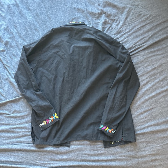 Colorful Embroidered Button Up - Picture 2 of 6